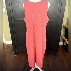 Nine West Sleeveless Pink Midi Dress